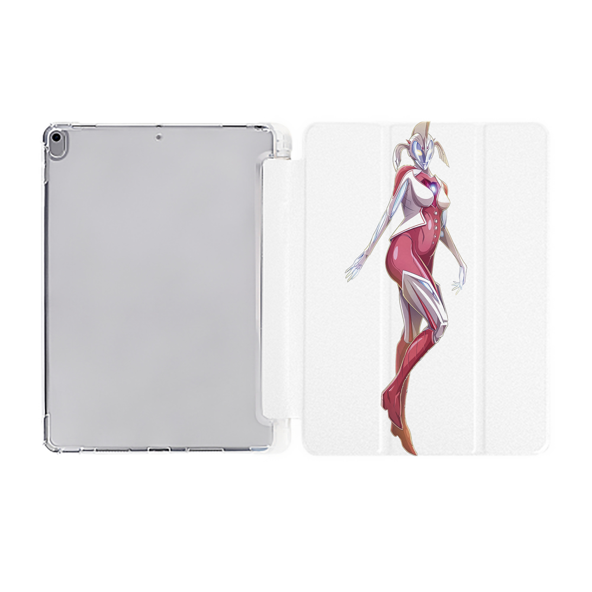 （画像用） ウルトラマン Ultraman IPad ケース ペン収納付き 三つ折りスタンド PUレザー×シリコン 対応機種9.5/10.5/10.9インチ